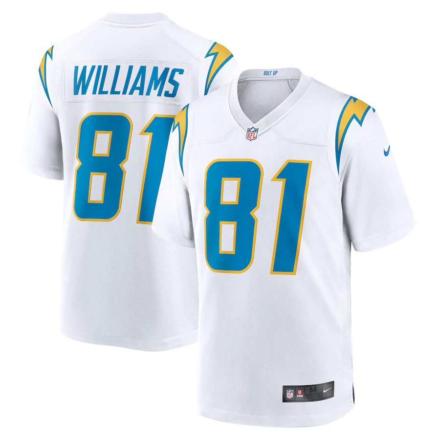 Men Los Angeles Chargers #81 Mike Williams Nike White Game NFL Jersey
